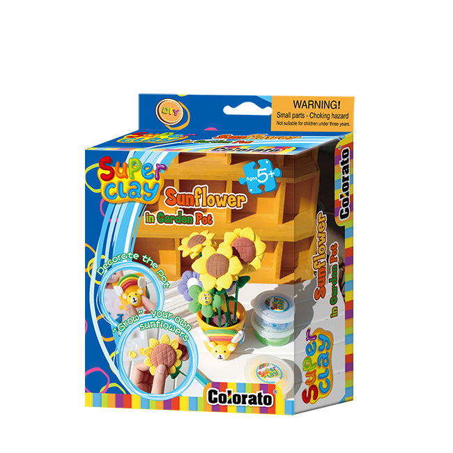 SUPER CLAY- SUNFLOWERS IN GARDEN POT
